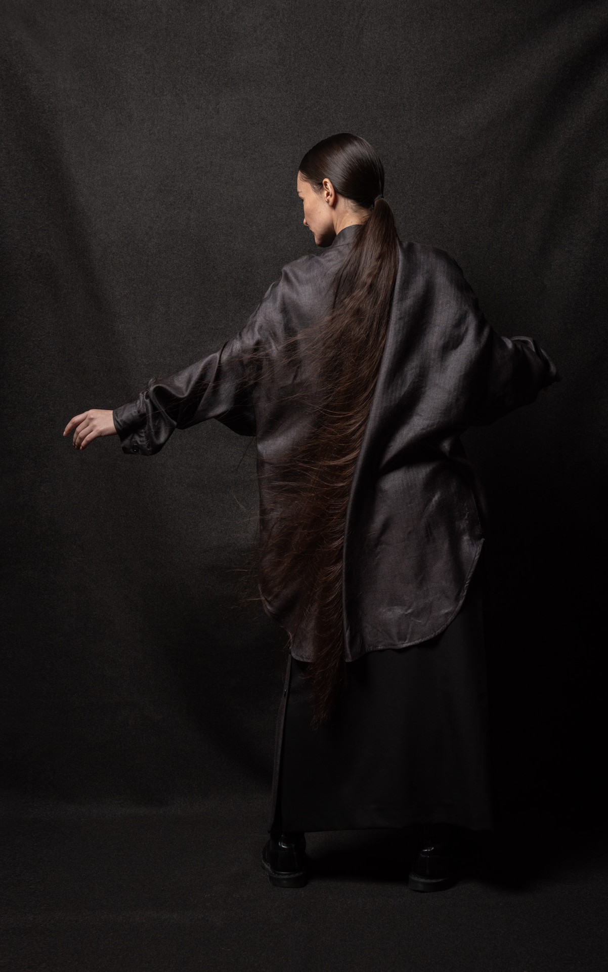 Aten Shirt/Grey, worn — back