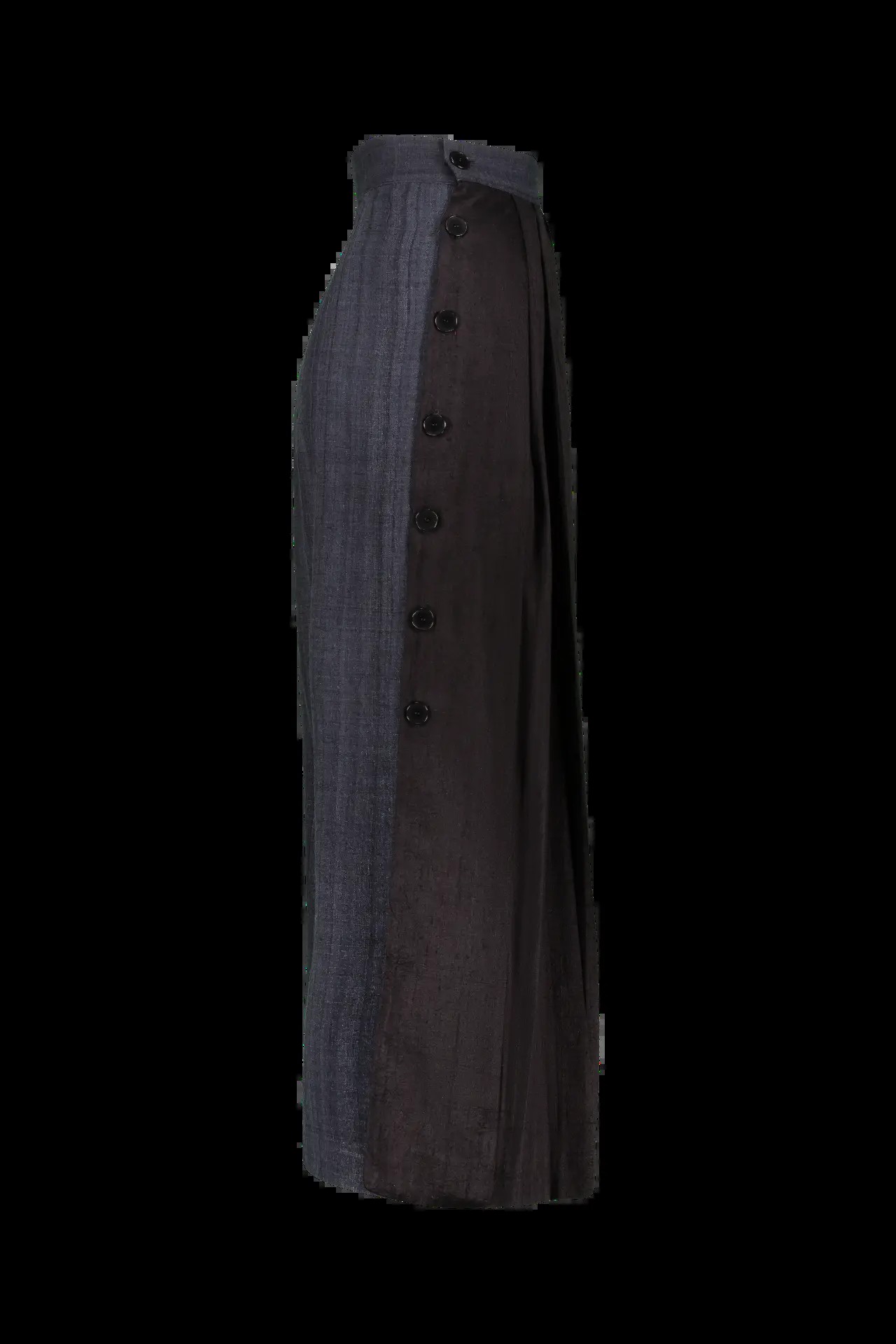 Em Skirt, flat — side with buttons